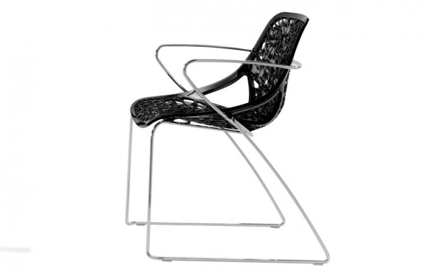 Chaise ou fauteuil Caprice coque en nylon brillant