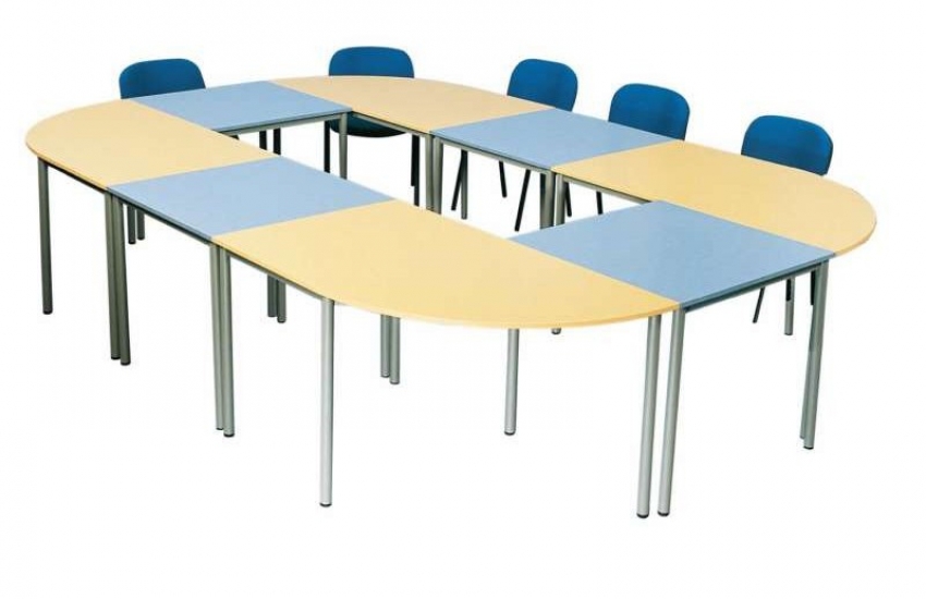 Composition 5 tables carrées 4 tables avec 14 de rond intégré